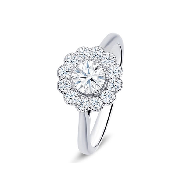 Sortija “Luz diamonds” clásica oro 18k elegante y femenina 2