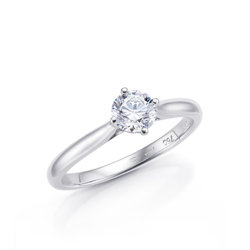 Anillo solitario Glow S oro blanco con brillante 0.15 cts-2