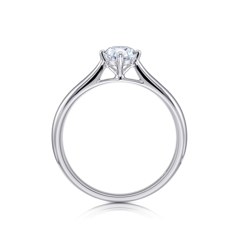 Anillo solitario Glow S oro blanco con brillante 0.15 cts