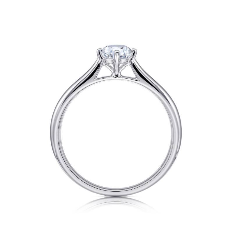 Anillo solitario Glow S oro blanco con brillante 0.15 cts