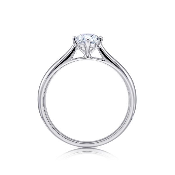 Anillo solitario Glow S oro blanco con brillante 0.15 cts