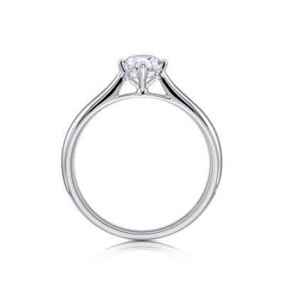 Anillo solitario Glow S oro blanco con brillante 0.15 cts