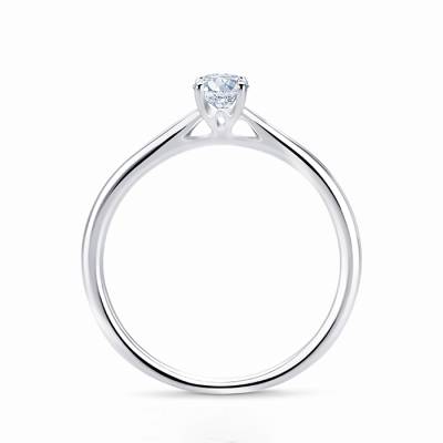 anillo oro blanco diamante ovalado