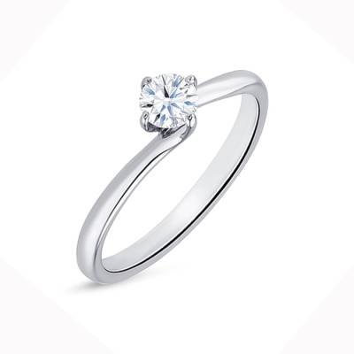 Anillo Solitario oro blanco y brillante central desde 0.15 cts "Arba S"-2