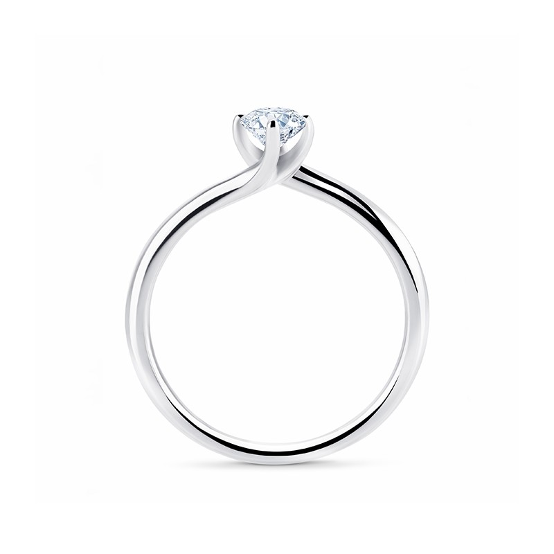 Anillo Solitario oro blanco y brillante central desde 0.15 cts "Arba S"-3