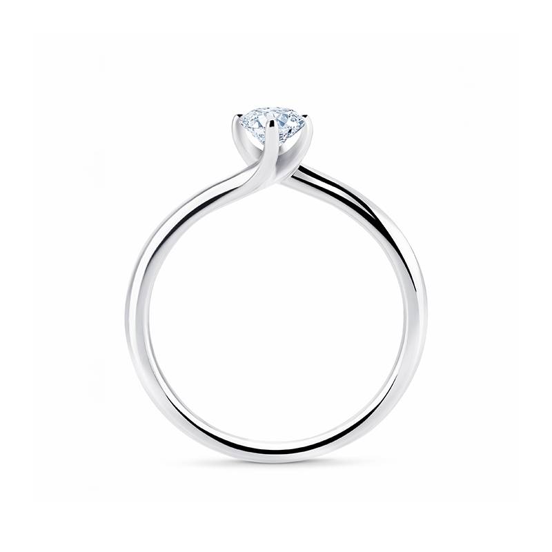 Anillo Solitario oro blanco y brillante central desde 0.15 cts "Arba S"-3