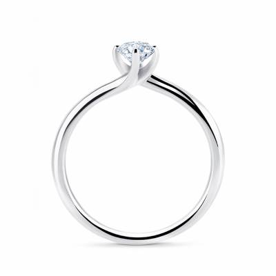 Anillo Solitario oro blanco y brillante central desde 0.15 cts "Arba S"-3