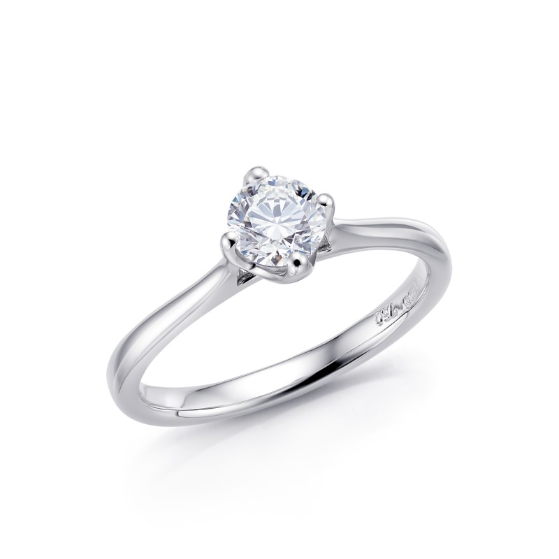 Anillo Solitario Diamante Ikeda S Oro blanco 0.30 cts-2