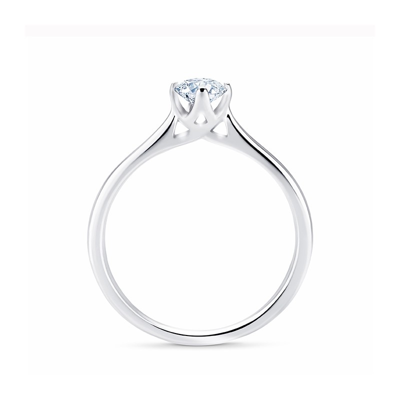 Anillo Solitario Diamante Ikeda S Oro blanco 0.30 cts-3