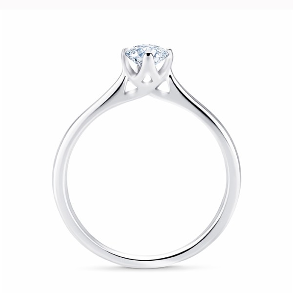 Anillo Solitario Diamante Ikeda S Oro blanco 0.30 cts-3