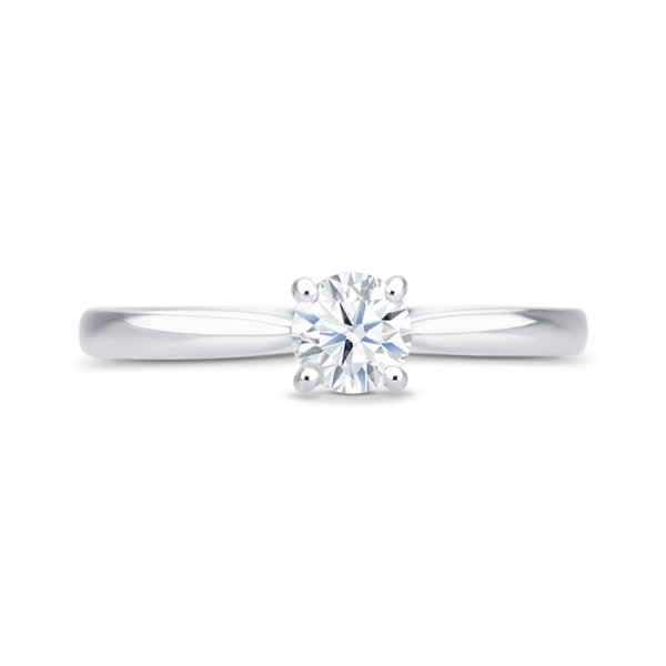 Anillo "Harmony S" Oro Blanco con Diamante central talla brillante