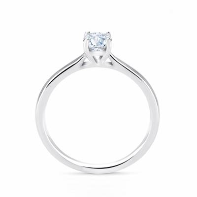 Anillo "Harmony S" Oro Blanco con Diamante central talla brillante-3