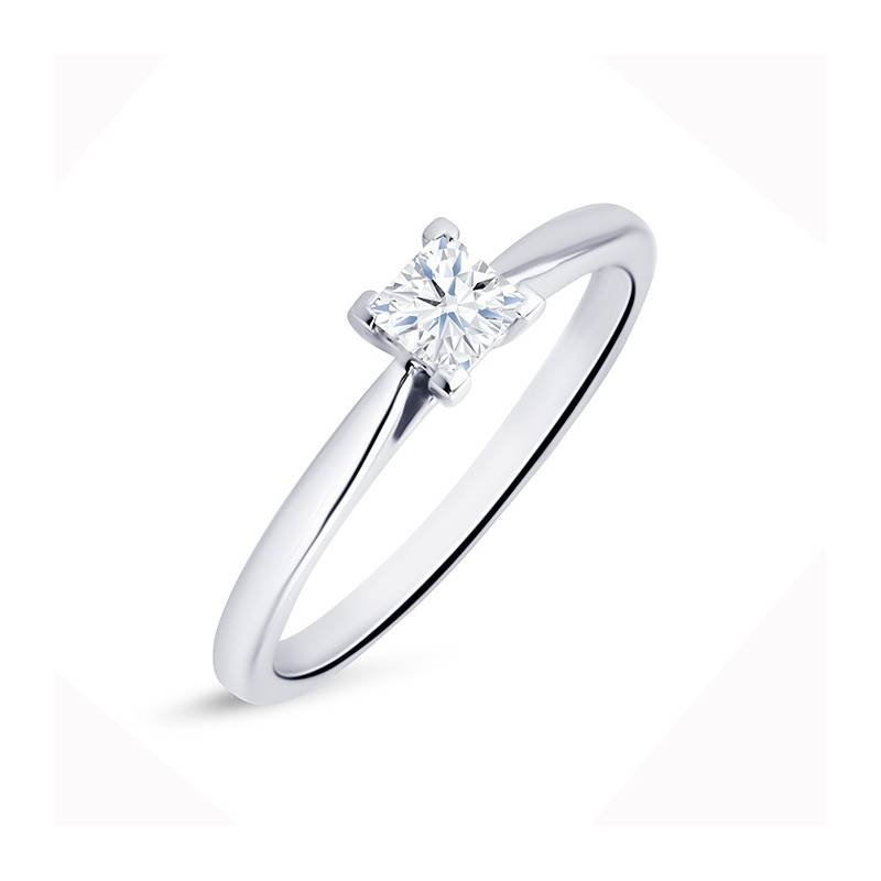 Solitario "Surya S" con diamante central talla princesa-2