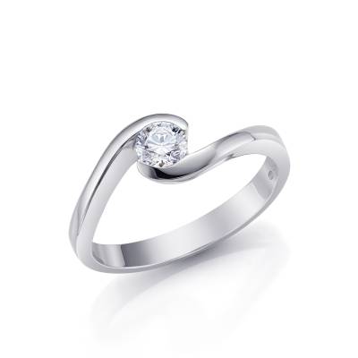 Anillo Umi S Oro Blanco y Diamante de talla brillante -2