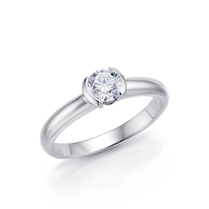 Anillo Antic S Oro y brillante engastado en medias lunas-2