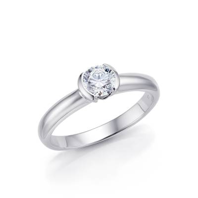 Anillo Antic S Oro y brillante engastado en medias lunas-2