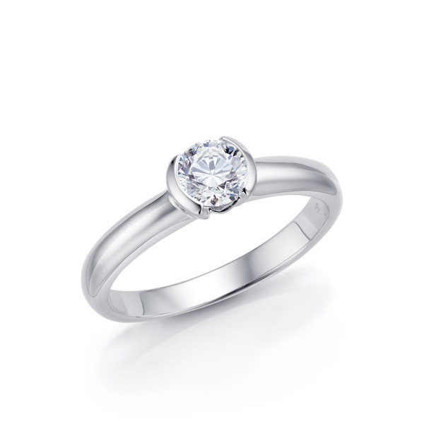 Anillo Antic S Oro y brillante engastado en medias lunas 2