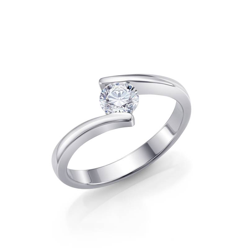 Anillo solitario de mujer Eclipse S moderno y actual-2