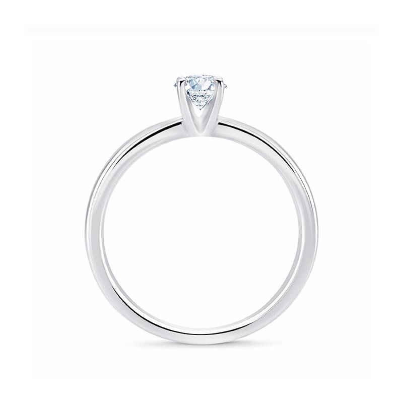 Sortija de oro "Viena S" con un Diamante central y forma sensual-3