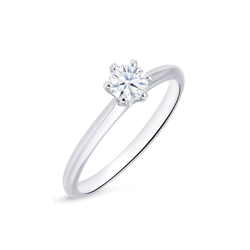 Anillo Solitario "Hana S" en Oro Blanco y Diamante2