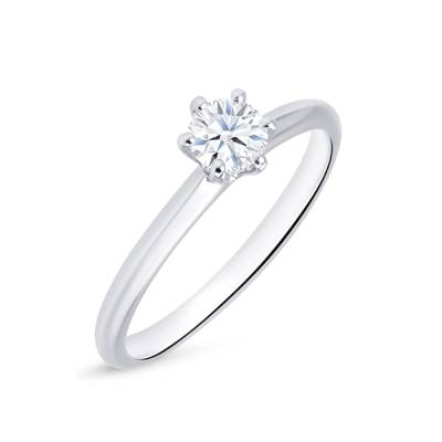 Anillo Solitario "Hana S" en Oro Blanco y Diamante2
