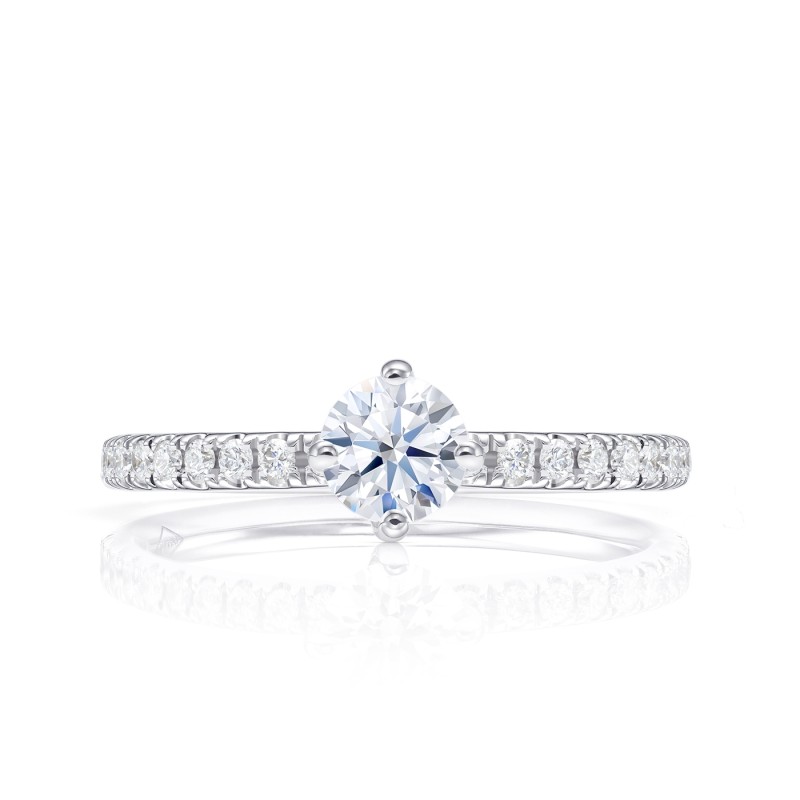 Anillo "Arba Style" diamantes y oro blanco 18k - SR 67