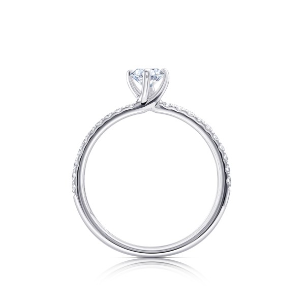 Anillo "Arba Style" diamantes y oro blanco 18k - SR 67 2