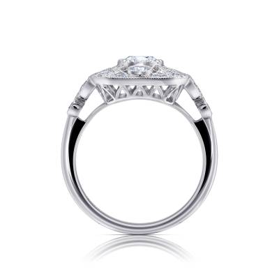 Exclusivo Anillo "Toscana" de oro blanco con diamantes.