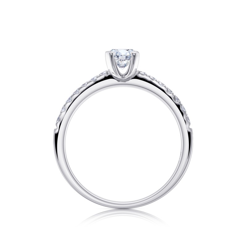 Anillo "Oslo" clásico de promesa con Brillantes - SR 24