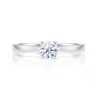 Anillo solitario Safed de oro blanco de ley con diamante desde 0.15 cts