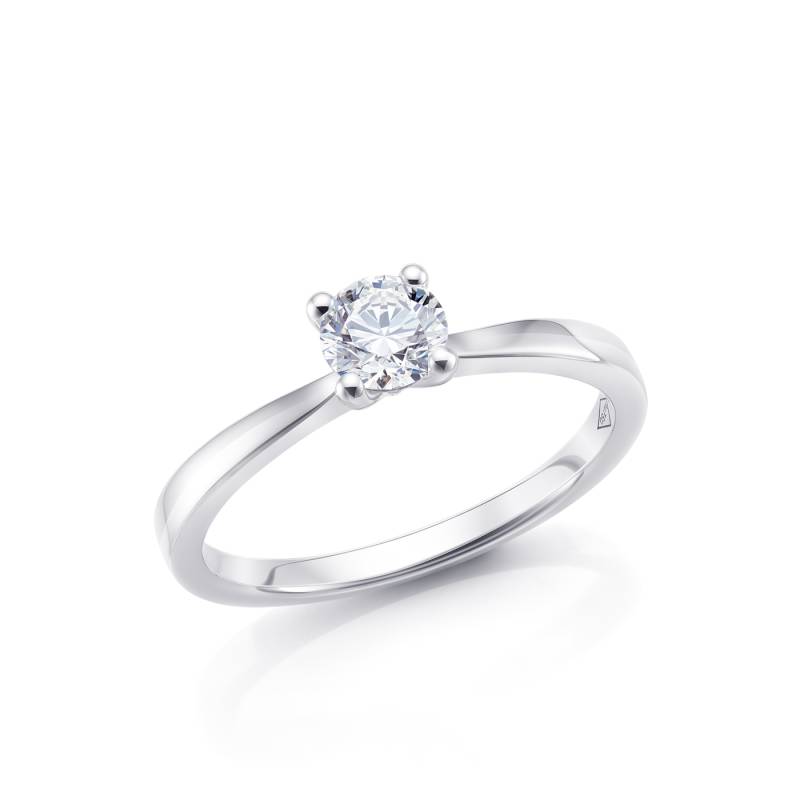 Anillo solitario Safed de oro blanco de ley con diamante desde 0.15 cts - Jorge Juan Joyeros