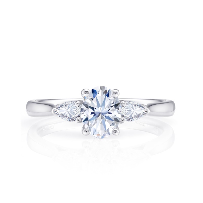 Sortija "Oval Masada" oro 18K Diamante Oval SR45