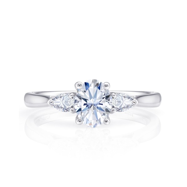 Sortija "Oval Masada" oro 18K Diamante Oval SR45