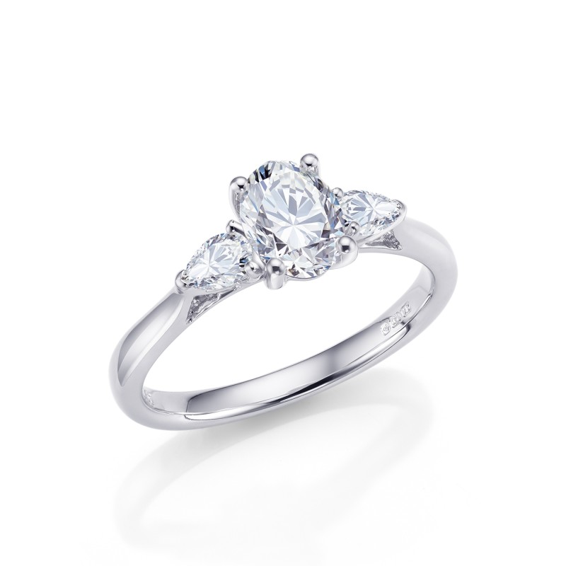 Sortija "Oval Masada" oro 18K Diamante Oval SR45-2