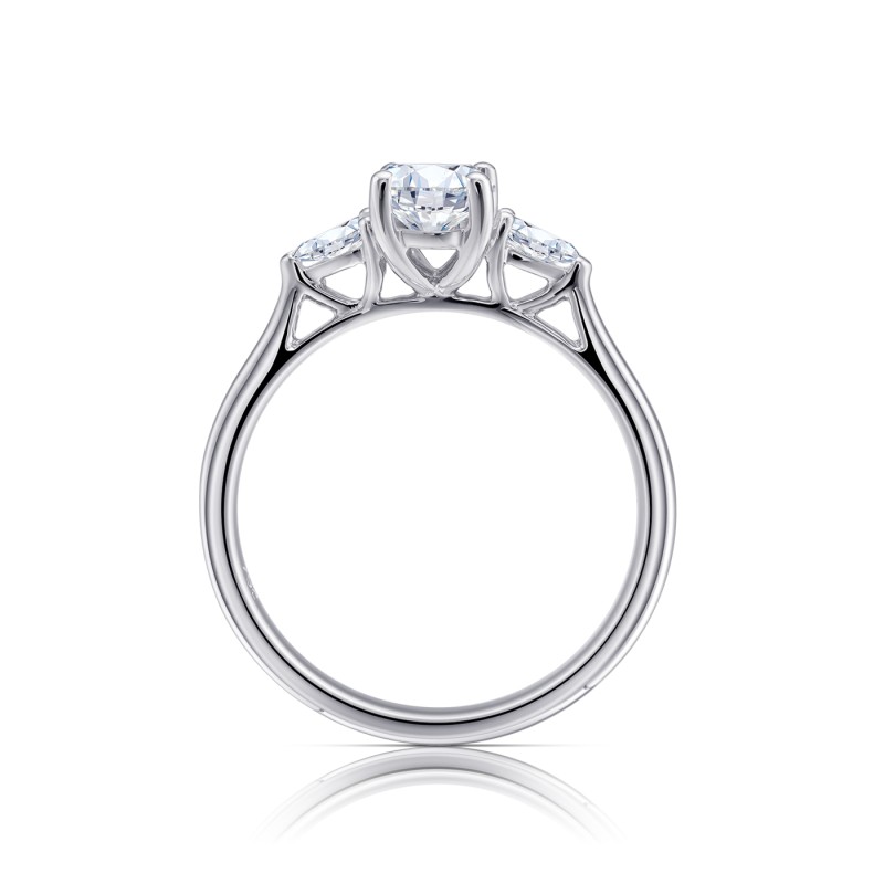 Sortija "Oval Masada" oro 18K Diamante Oval SR45-3