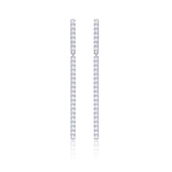 Pendientes largos de brillantes  PPHK8