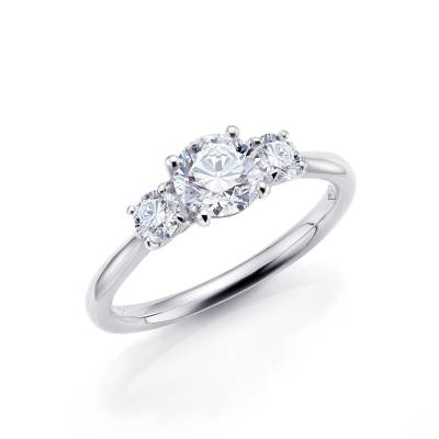 Sortija "Trinity" con 3 brillantes en oro blanco 18K  SR 125-2