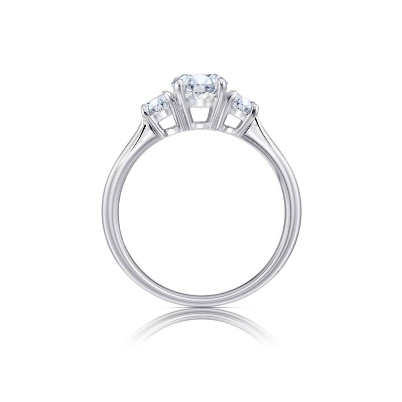 Sortija "Trinity" con 3 brillantes en oro blanco 18K  SR 125-3