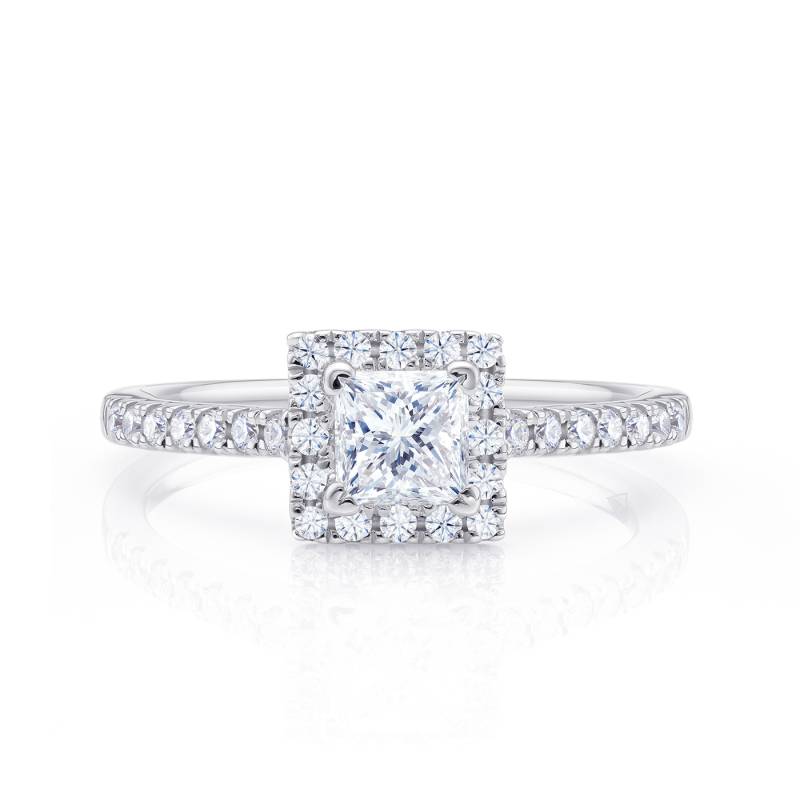 Sortija "Brickell" con Princesa y orla y de diamantes- SR 103