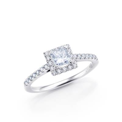 Sortija "Brickell" con Princesa y orla y de diamantes- SR 103-2