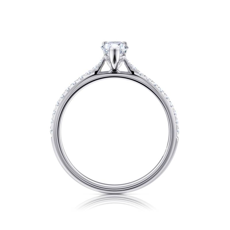 sortija "Dal" de compromiso con diamante talla pera y brillantes- SR 150-3