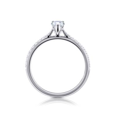 sortija "Dal" de compromiso con diamante talla pera y brillantes- SR 150-3