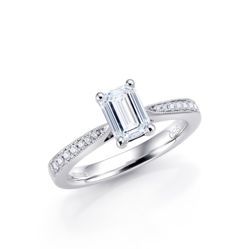 anillo belle epoque diamante talla esmeralda y brillantes sr52-2