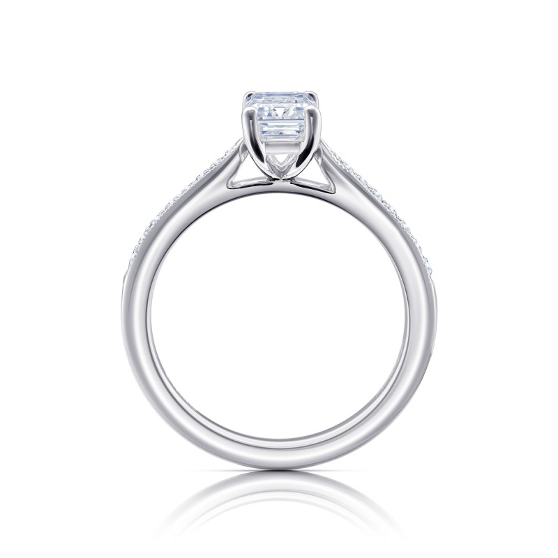 anillo belle epoque diamante talla esmeralda y brillantes sr52 -3