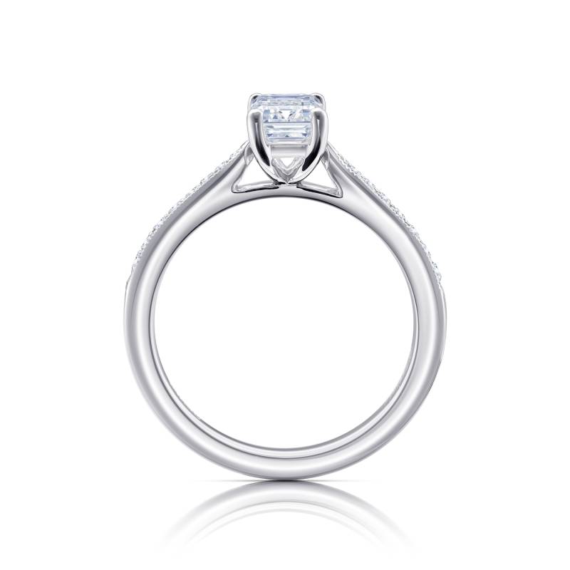 anillo belle epoque diamante talla esmeralda y brillantes sr52 -3