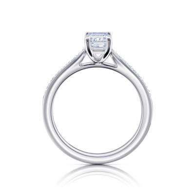 anillo belle epoque diamante talla esmeralda y brillantes sr52 -3