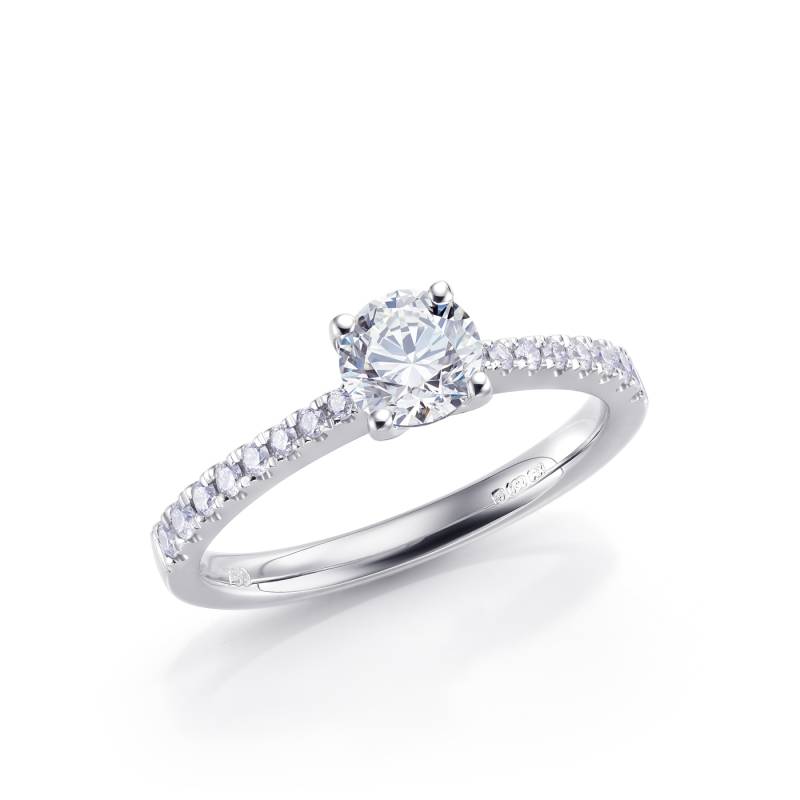 Sortija "Doha" compromiso de oro blanco y diamantes - SR 143-2