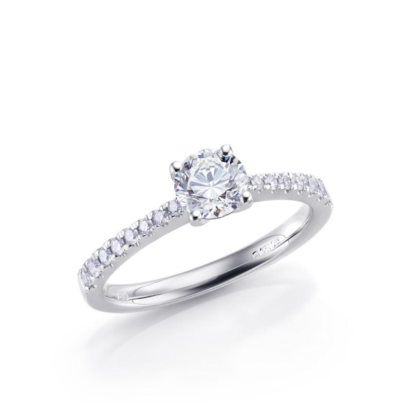 Sortija "Doha" compromiso de oro blanco y diamantes - SR 143-2