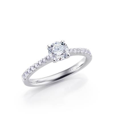 Sortija "Doha" compromiso de oro blanco y diamantes - SR 143-2