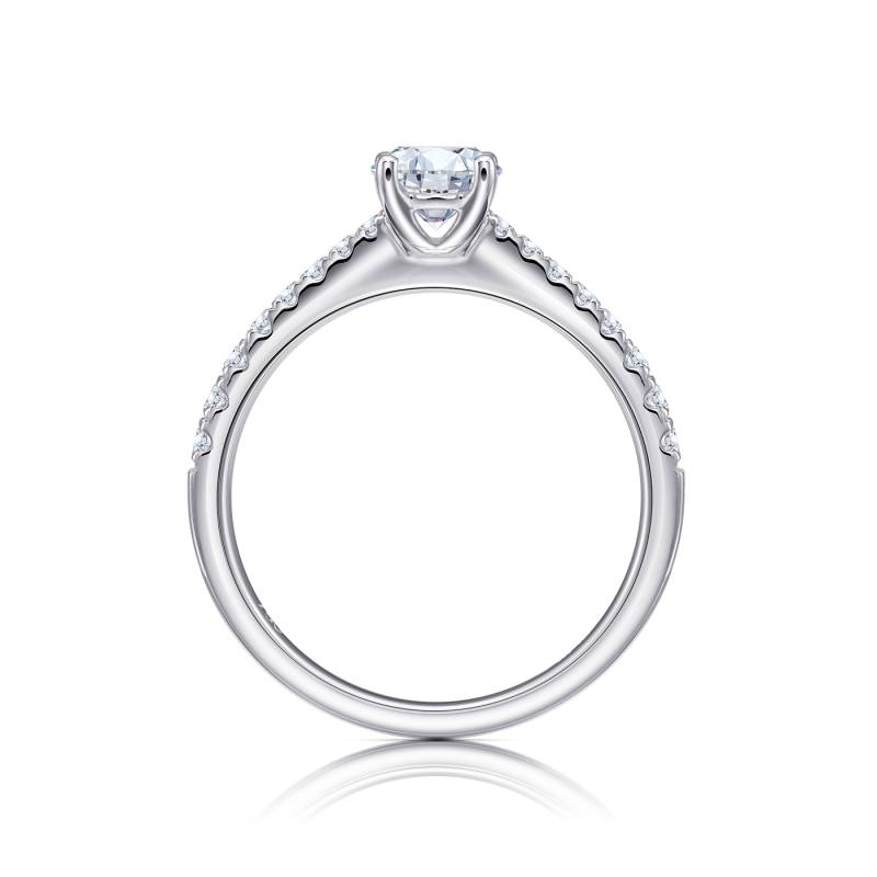 Sortija "Doha" compromiso de oro blanco y diamantes - SR 143-3